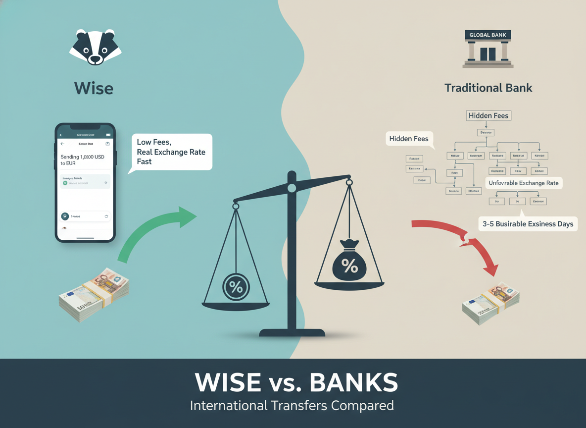 Wise vs Traditional Bank comparison